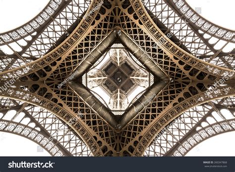 Eiffel Tower Architecture Detail Bottom View Stock Photo 260347868 ...