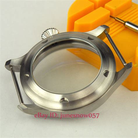 Stainless Steel Brushed Watch Case 47mm Big Crown Fit Eta 6497 6498 Movement Ebay