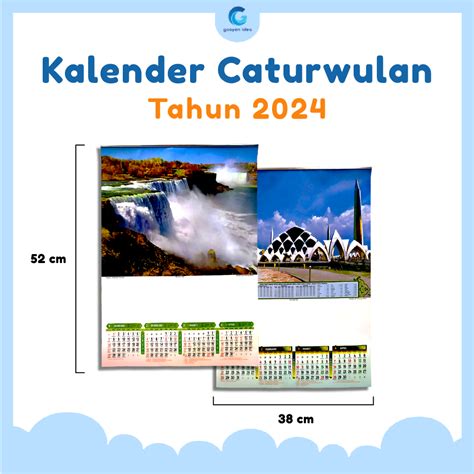 Jual Kalender Dinding Tahun 2024 Catur Wulan Shopee Indonesia