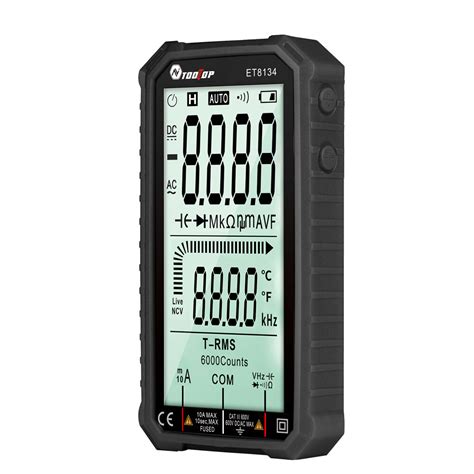 Av Tooltop Et8134 4 7 Inch Large Lcd Screen Smart True Rms Digital Multimeter Automatic Manual