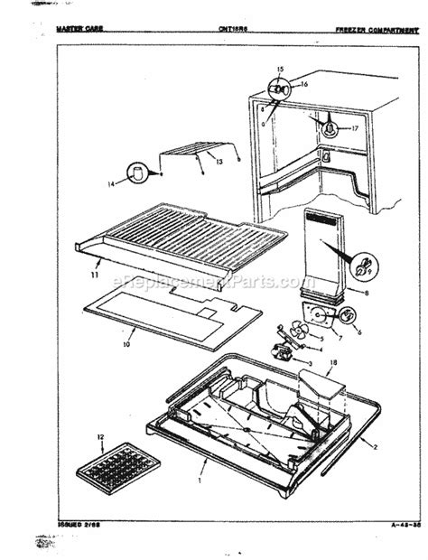 Crosley Mfg Number 7a73b Ref Top Mount Cnt15r5