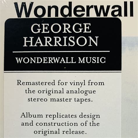 Harrison George Wonderwall Music Vinyl Lp