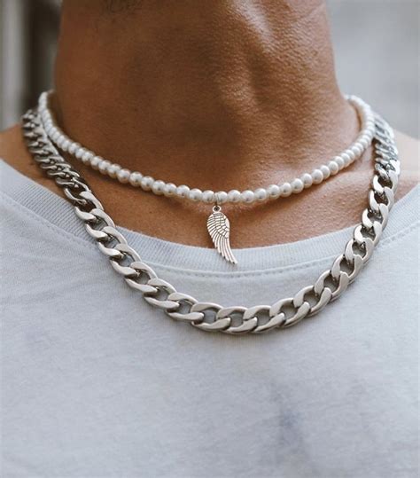 Collar De Perlas Chain Necklace Outfit Mens Necklace Fashion Mens