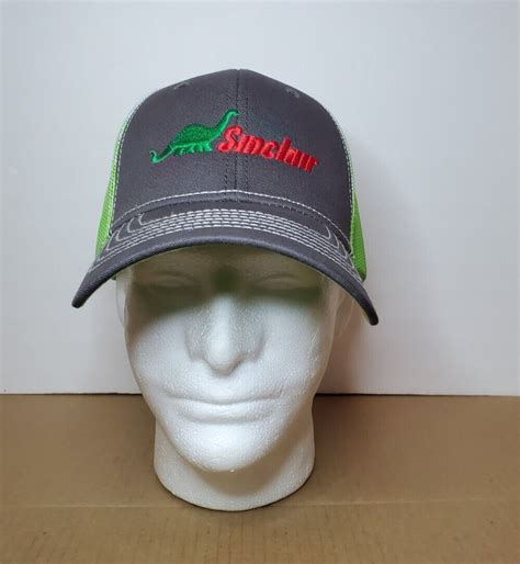 Sinclair Oil Company Dino Grey Snapback Trucker Hat Cap W White