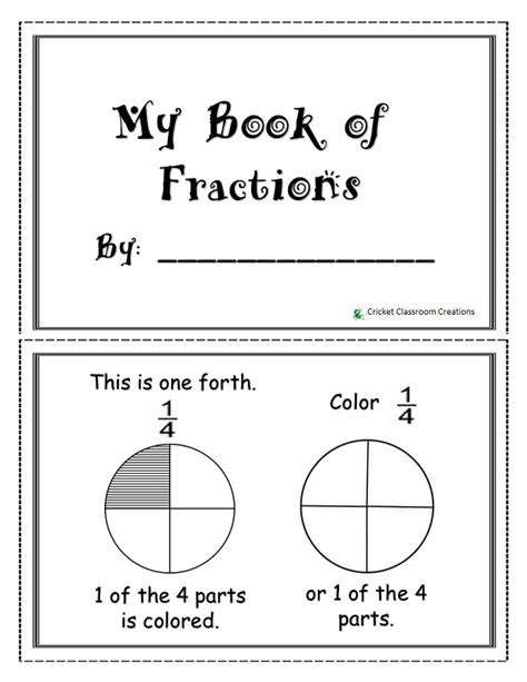 Fraction Booklet For Primary Grades Fraction Booklet Teaching Math Math