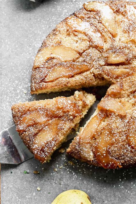 Upside Down Pear Cake With Brown Butter Cooking For Keeps