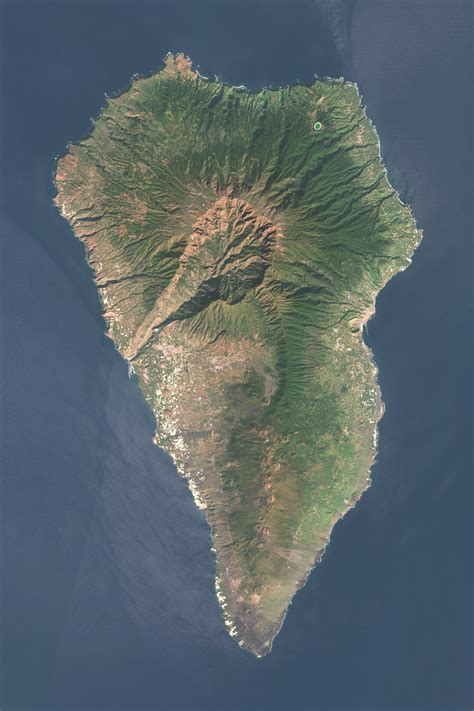 La Palma Aerial Map: Canary Islands, Spain, Satellite Image, Satellite