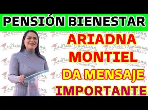 Alegrate Por Este Mensaje Ariadna Montiel Anuncia Importante