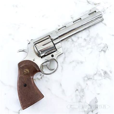 Nickel Plated Colt Python 357 Magnum Revolver With 6 Barrel Irongate Armory