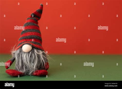 Little Christmas Gnome Gonk With Copy Space Background Stock Photo Alamy