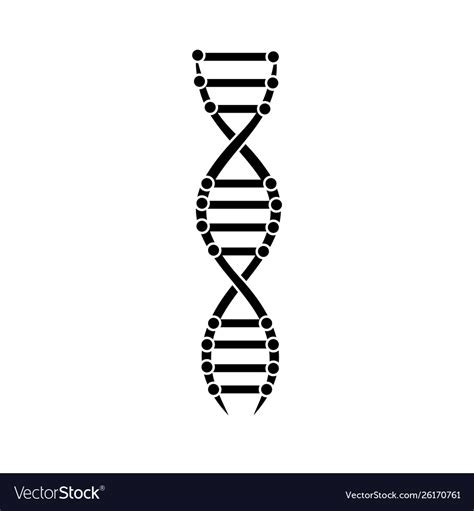 Dna Spiral Icon Design For Biology Science Vector Image