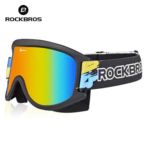 Rockbros Ski Goggles Tpu Pc Men Women Winter Snow Skiing Glasses Anti