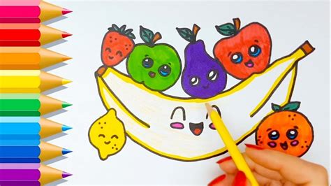 Como Dibujar Fruta Kawaii Easy Drawings Dibujos Faciles Dessins Sexiz Pix