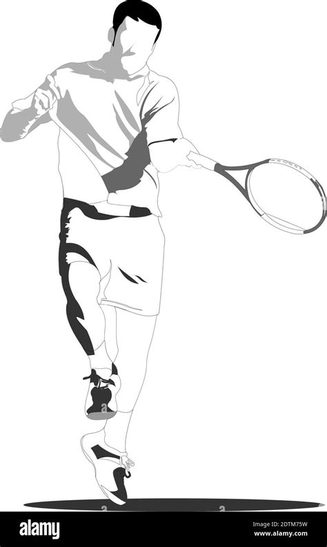 Croquis Blanco Negro Para Cambio De Color Sencillo Imagen Vector De