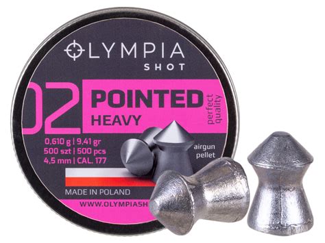 Olympia Shot Pointed Pellets Cal Heavy Gr Ct Airgun Depot