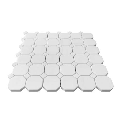 Dolomiti Marble Octagon Mosaic Tile Honed