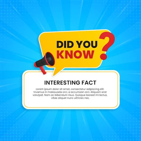 Premium Vector Vector Did You Know Fun Fact Banner For Education