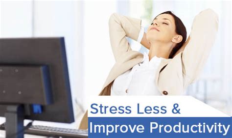 Stress Less And Improve Productivity The Wellness Corner