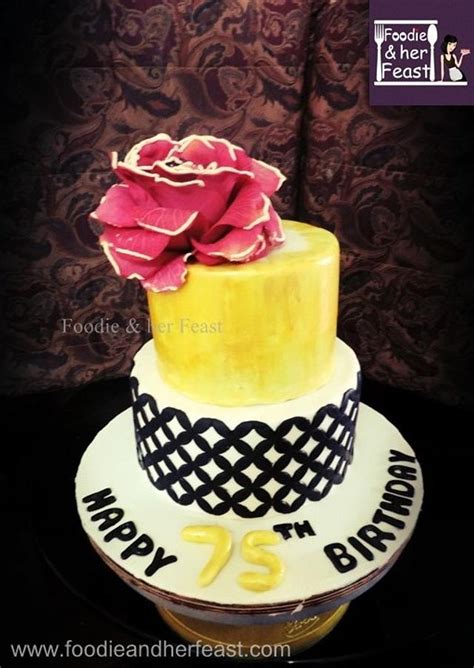 A 75th Birthday Cake Decorated Cake By Anna Cakesdecor