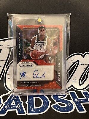 Panini Prizm Anthony Edwards Sensational Signatures Autograph Red