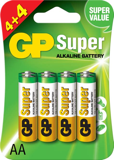 GP Batteries Super Alkaline AA 8 Pack Se Priser