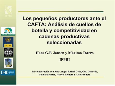 PPT Los Peque Os Productores Ante El Cafta An Lisis De Cuellos De