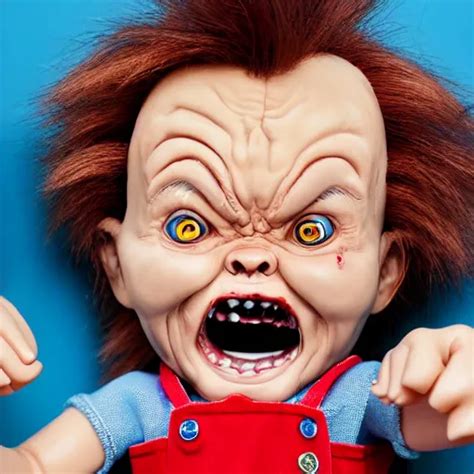 Chucky Doll Screaming At The Dentist Office While Stable Diffusion