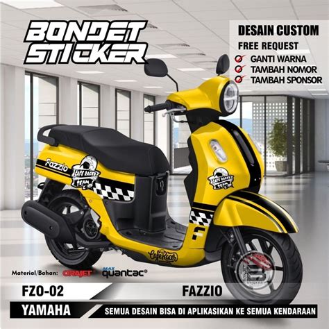 Jual Stiker Decal Yamaha Fazzio Full Body Fz Shopee Indonesia