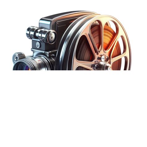 A Movie Reel Featuring Camera Lens, A Movie Reel Featuring A Camera