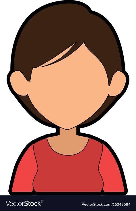 Woman Cartoon Faceless Royalty Free Vector Image