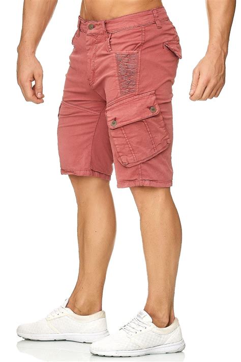 Herren Bermuda Cargo Chino Shorts Stretch Jeans Kurze Capri Hose Sommer