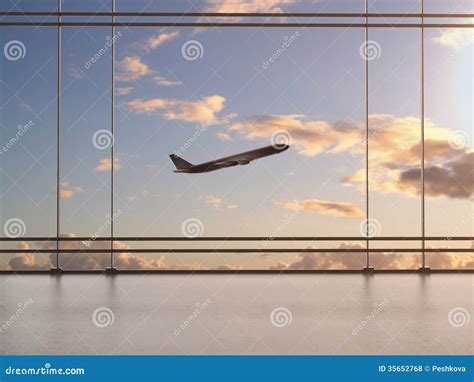 Airport With Window Royalty Free Stock Photos - Image: 35652768