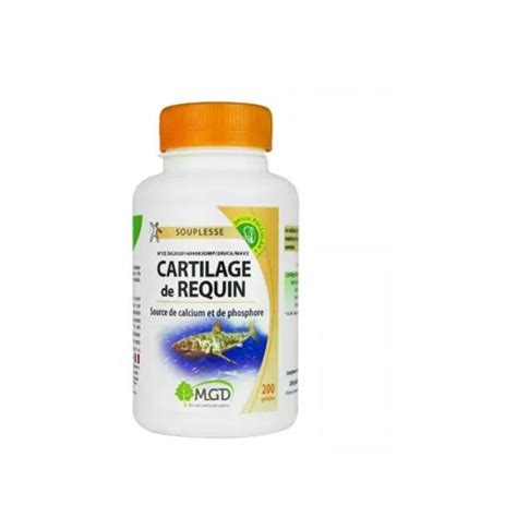 Cartilage de requin et arthrose MGD 200 gélules Parabioty