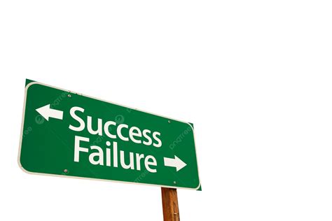 Success Failure Green Road Sign Notice Improvement Path Guide Failure