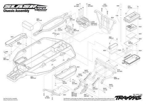 Exploded View Traxxas Slash 110 Vxl Brushless Tqi Lcg Tsm Rtr Chassis Astra