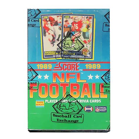 1989 Score Football Wax Box With 36 Packs BBCE Pristine Auction