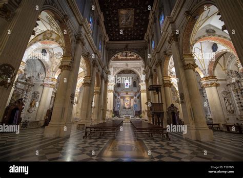 Lecce Puglia Italy Inside Interior Of Virgin Mary Cathedral