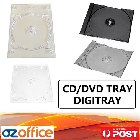 Jewel Cd Case Tray Only Cd Dvd Digitray Black Clear Cd Trays