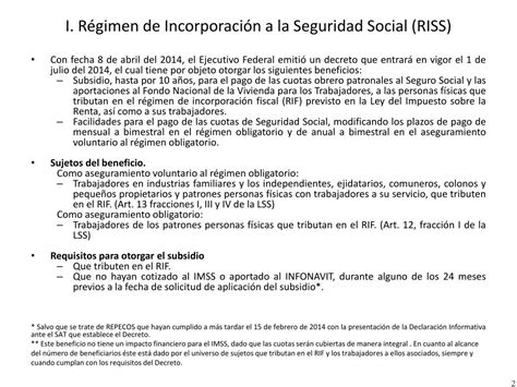 PPT Decreto de Beneficios para el Régimen de Incorporación Fiscal