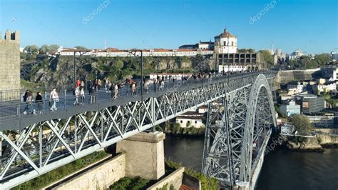 Oporto Portugal De Abril De Paisaje A Reo Del Puente Luis I