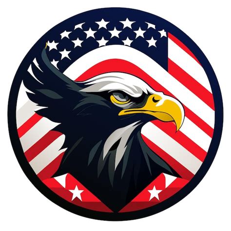 Premium Vector Bald Eagle Emblem Of American Freedom