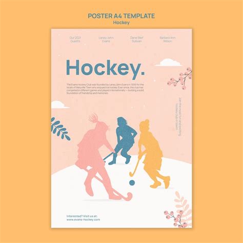 Dise O De Plantilla De Cartel De Hockey Archivo Psd Gratis