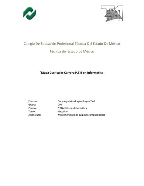 Colegio De Educación Profesional Técnica Del Estado De México Pdf