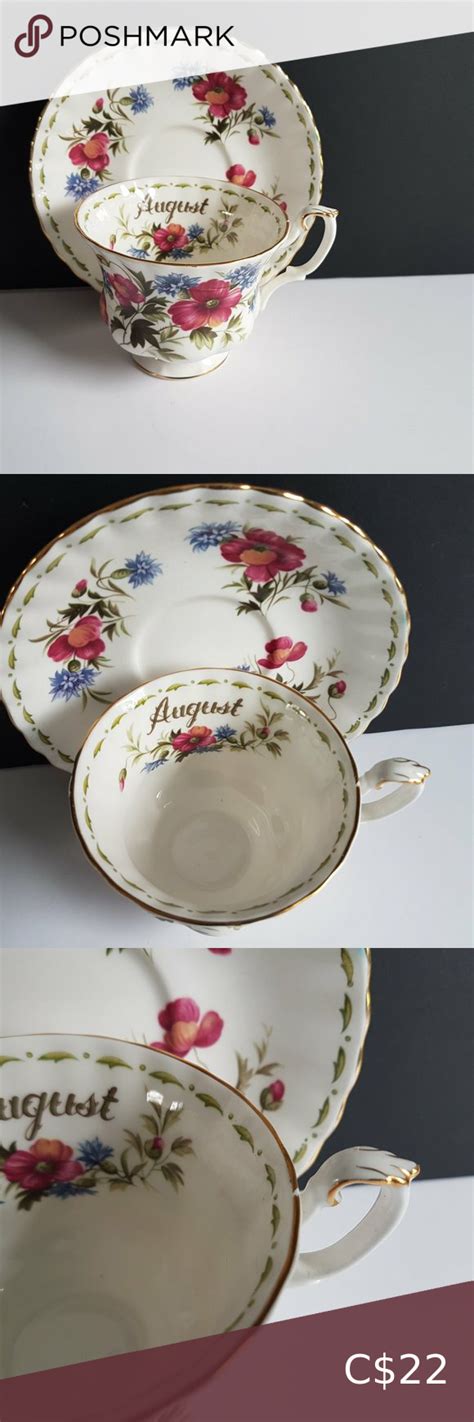 Royal Albert Flower Of The Month Tea Cup Vintage August Tea Cups