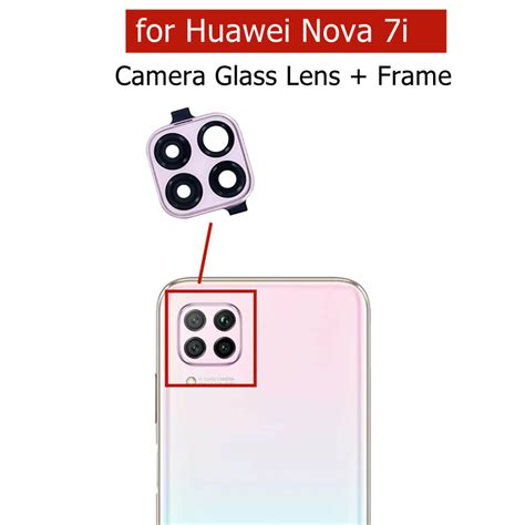 สำหรับ Huawei Nova 7i กล้องด้านหลังเลนส์กระจกกรอบผู้ถือกล้องด้านหลัง