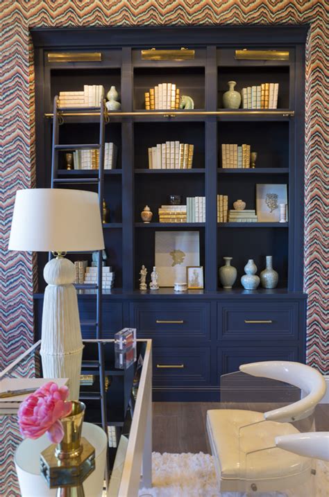 Interiors || Caitlin Wilson- A Pretty Library and Bold Wallpapers ...