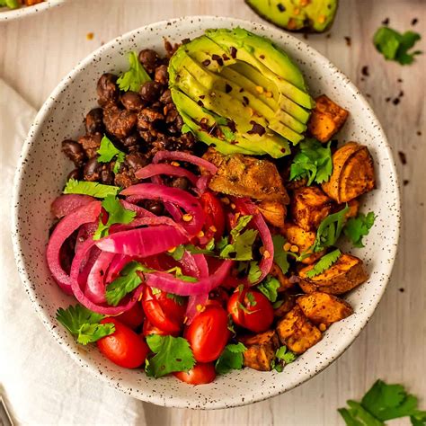 Easy Sweet Potato Black Bean Bowls Bites Of Wellness