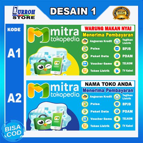 Jual Spanduk Banner Mitra TOKOPEDIA VERSI MINI Ukuran Horizontal