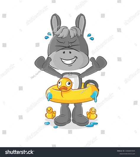 Donkey Duck Buoy Cartoon Cartoon Mascot Stock Vector (Royalty Free ...