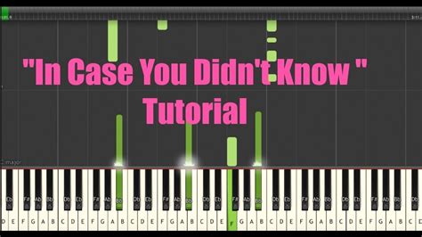 Brett Young In Case You Didnt Know Piano Tutorial W Sheet Music